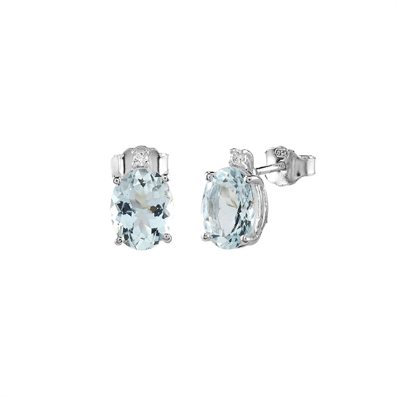 Orecchini Bliss Donna Bl stephanie in Oro bianco Acquamarina 20114467 - 20114467